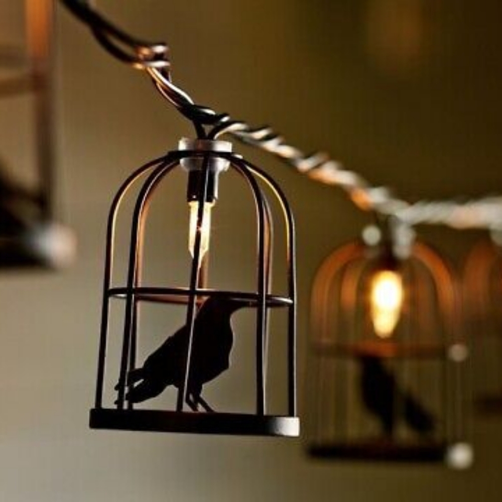 Pottery Barn Caged Crow String Lights 2 sets